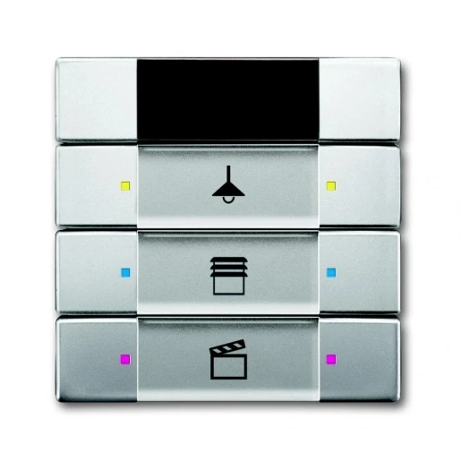 ABB Busch-Jaeger Pure stainless steel Tastsensor bussysteem KNX 3-voudig RVS IP20 2CKA006135A0150