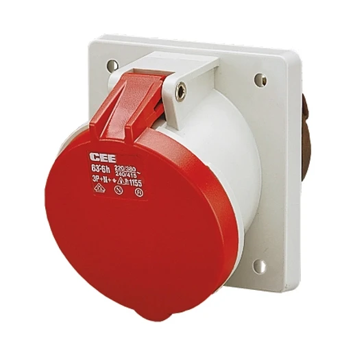 Mennekes Inbouwcontactdoos 63A 4P 6H 400V IP44 TA