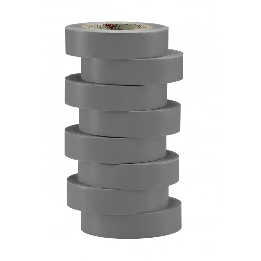 Bizline hoogwaardige vinyltape 15mmx10m grijs (1 rol)