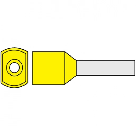Klemko adereindhuls 1mm² 10mm Geïsoleerd Geel