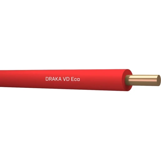 Draka VD Eca Montagedraad 1x1.5mm² Eca PVC 70°C rood 100M Doos 829009D3