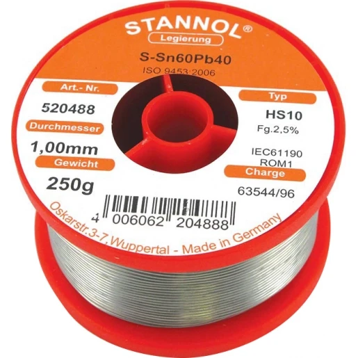 Stannol HS10 Soldeertin S-SN60PB40 520488 250g 1mm 99040526