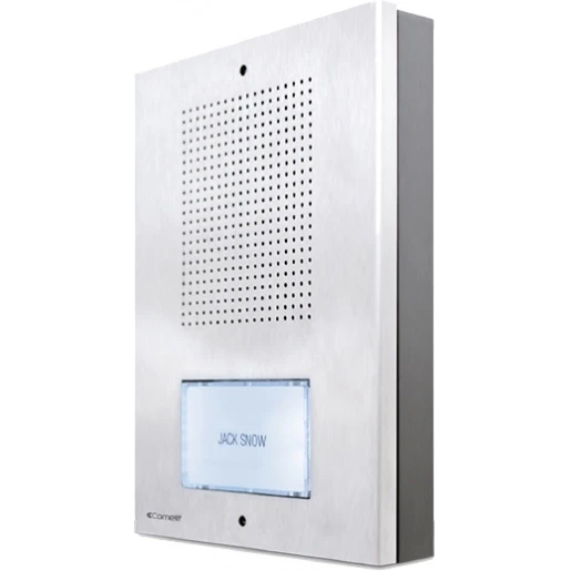 Comelit Extra Enkelvoudige deurstation extra 2-draads 1 beltoets zilver IP54 Opbouw ET0001