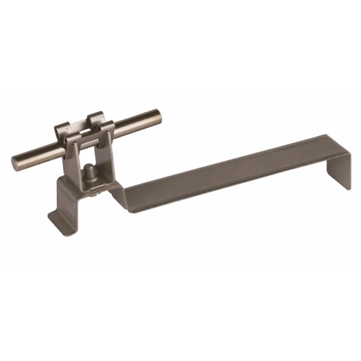 Dehn Roof conductor holder dehngrip stst h 20mm f.rd 8mm w.angled brace 1