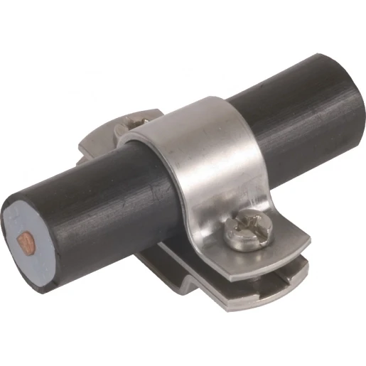 Dehn Conductor holder for hvi conductor d 20mm w.slotted hole 16x6.5mm st