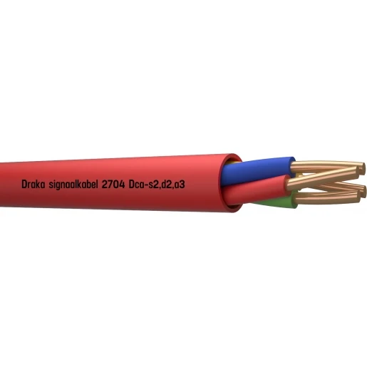 Draka 2700 signaalkabel Dca BM Rood 4x0,8mm - 100mtr