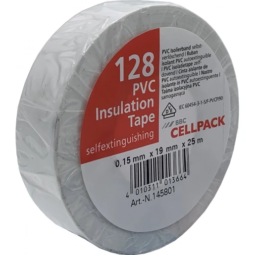Cellpack TAPE PVC 128 19MMX25M WIT