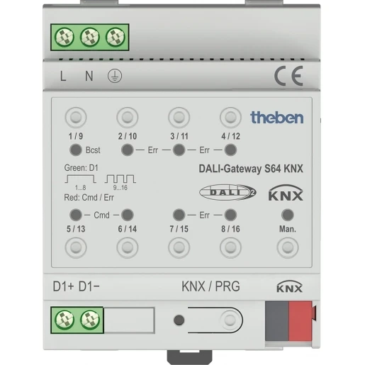 Theben DALI-GATEWAY KNX BASIC S64 1 KANAAL 64 DALI DRIVERS