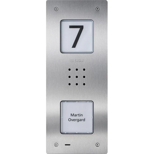 Siedle Audio-deurstation conpact 1 beltoets zilver IP54 Inbouw (stucwerk) 210009117-00