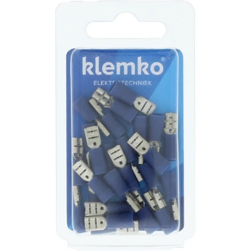 Klemko Blister verpakte Geïsoleerde Vlakstekerhuls 4,8x0,5mm voor 1,5-2,5mm2