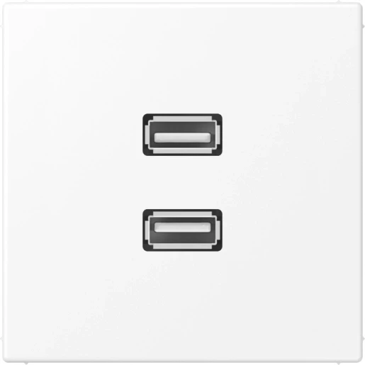 Jung LS range afdekking ls990 matwit 2x usb MALS1153WWM