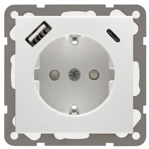 Peha Badora wandcontactdoos met usb a&c 3,4a inbouw wit 00317981