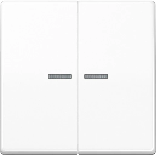Jung A range home stuurafdekking slagvast a500 alpine wit 2-voudig Glanzend wit RAL 9016 BTA17102BFWW
