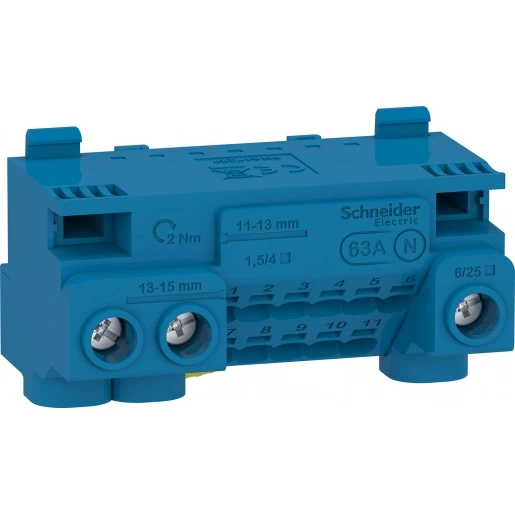 Schneider Electric NEUTRAL SCREWLESS TERMINAL BLOK 14 HOLES 3x25+11x4+ JUMPER