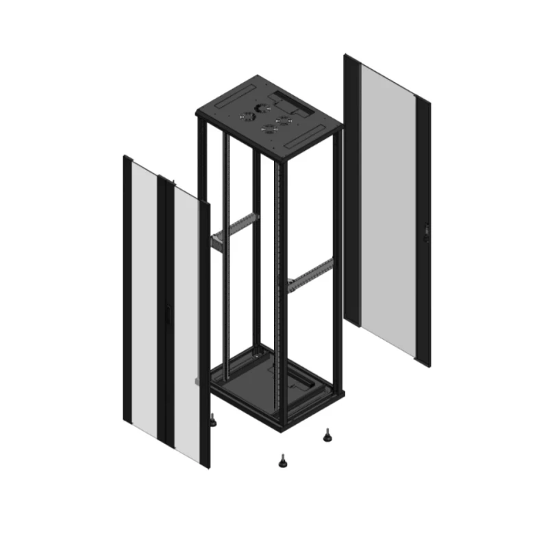 Gigamedia Vloer patchkast AV dubbel VER AR enkel VER EX 19" 47HE 800x600mm Zwart GGM 704786PVDPVSEX