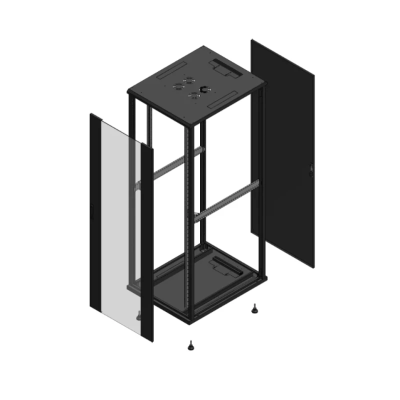 Gigamedia Vloer patchkast AV enkel VER AR enkel TOL EX 19" 47HE 800x1000mm Zwart GGM 7047810PVSPTSEX