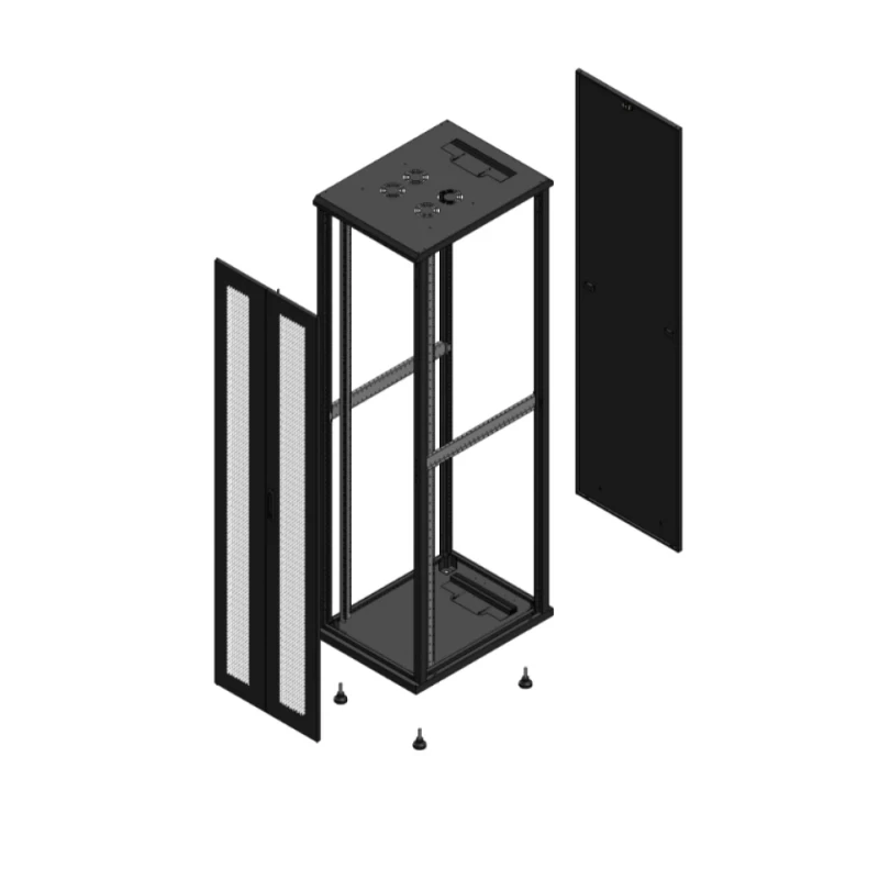 Gigamedia Vloer patchkast AV dubbel PER PAR EX 19" 47HE 600x800mm Zwart GGM 704768PPDPAREX