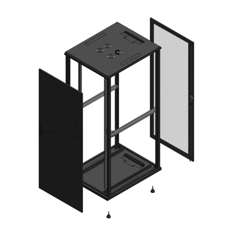Gigamedia Vloer patchkast AV enkel TOL AR enkel PER EX 19" 42HE 800x1000mm Zwart GGM 7042810PTSPPSEX