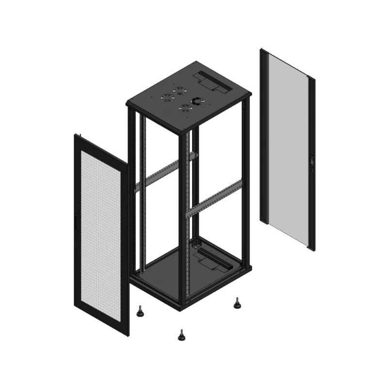 Gigamedia Vloer patchkast AV enkel PER AR enkel VER EX 19" 36HE 600x800mm Zwart GGM 703668PPSPVSEX