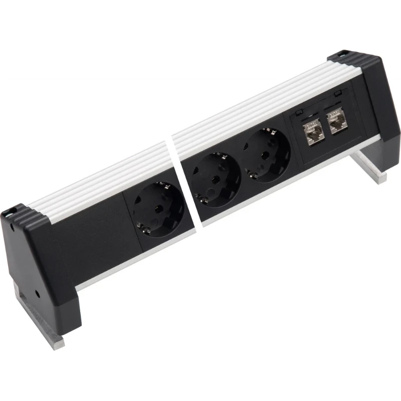 Martin Kaiser Bureau aansluitunit 5-v ra 2-v CAT 6 stekerbaar alu/zwart