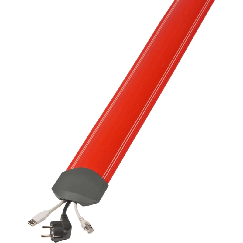 OCS kabelgoot 3 kanalen 3000x94mm rubber Rood 78.75.021