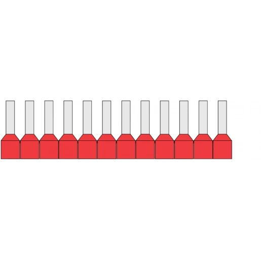 Klemko adereindhuls 1mm² 8mm Geïsoleerd Rood