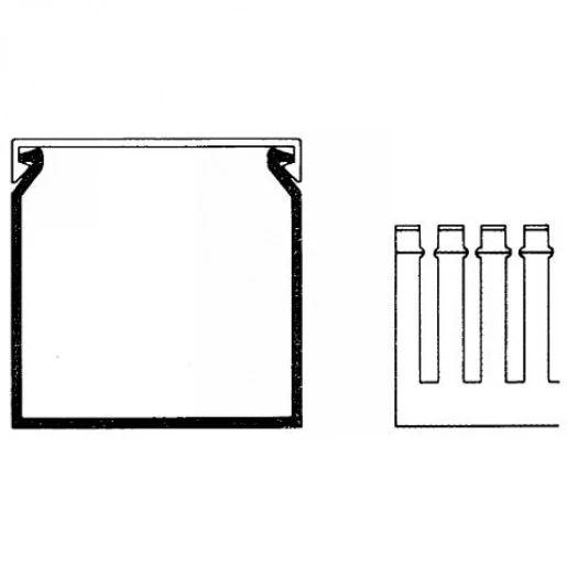Hager Tehalit DNG Bedradingskanaal 50x75x2000mm PVC grijs RAL 7030 DNG5007507030B