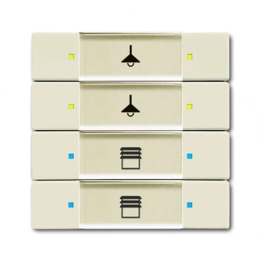 ABB Busch-Jaeger KNX, Future, Solo, Carat Tastsensor multifunctioneel KNX 8-voudig wit met tekstv IP20 RAL 1013 2CKA006117A0210