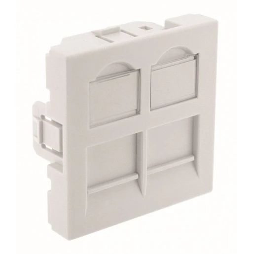 Gigamedia Faceplate 2port 45x45 wit