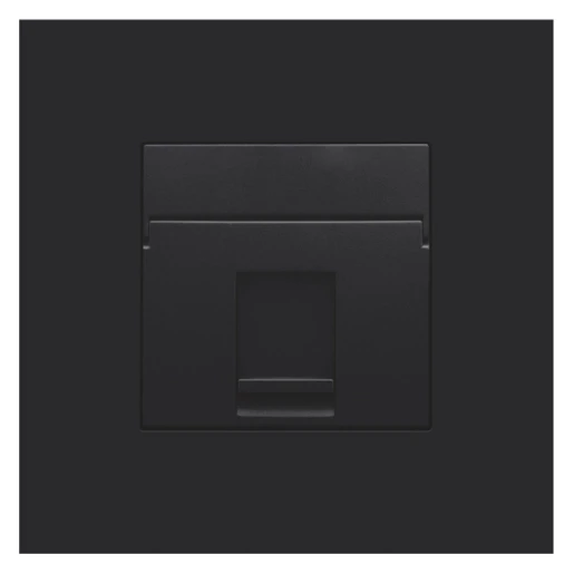 Niko Pure Centraalplaat data RJ Modular-Jack Centraalplaat 1 connector Zonder label zwart 161-65100