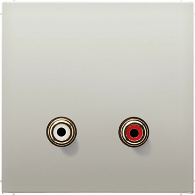Jung LS range afdekking edelstaal cinch audio MAES1021