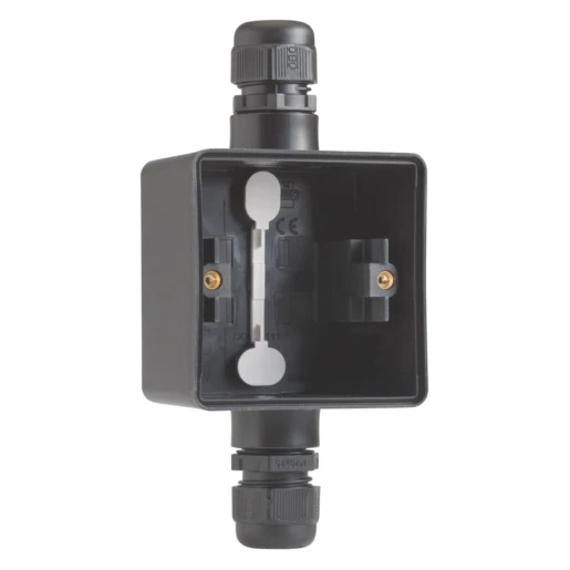 Niko New Hydro Opbouwdoos 2 ingangen 1-voudig zwart Horizontaal en verticaal 761-84161