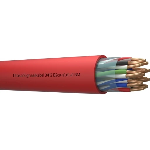 Draka 3400 BM B2ca signaalkabel 12x2x0,8mm Rood