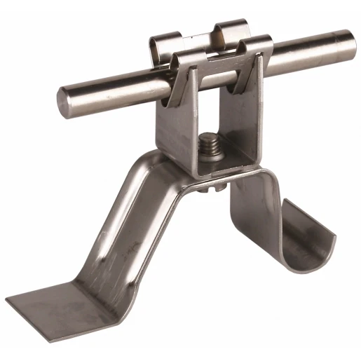 Dehn Roof conductor holder dehngrip stst h 20mm rd 8mm w.brace f.tile slo