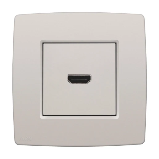 Niko centraalplaat met bovendeel behuizing HDMI Centraalplaat 1 connector Zonder label grijs 102-69416