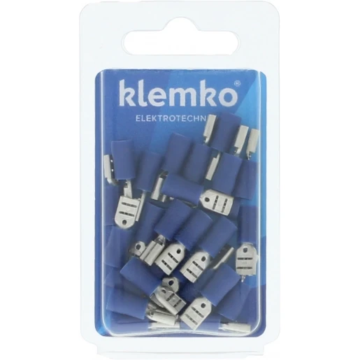 Klemko Blister verpakte Geïsoleerde Vlakstekerhuls 4,8x0,8mm voor 1,5-2,5mm2