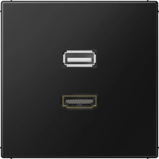 Jung LS range afdekking ls990 matzwart hdmi/usb MALS1163SWM