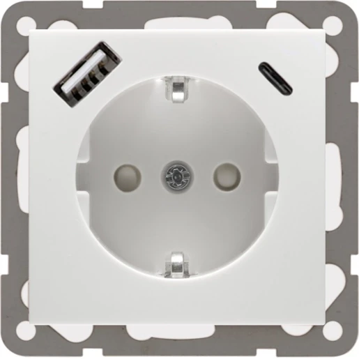 Peha Badora wandcontactdoos met usb 3,4a inbouw aluminium 00318212