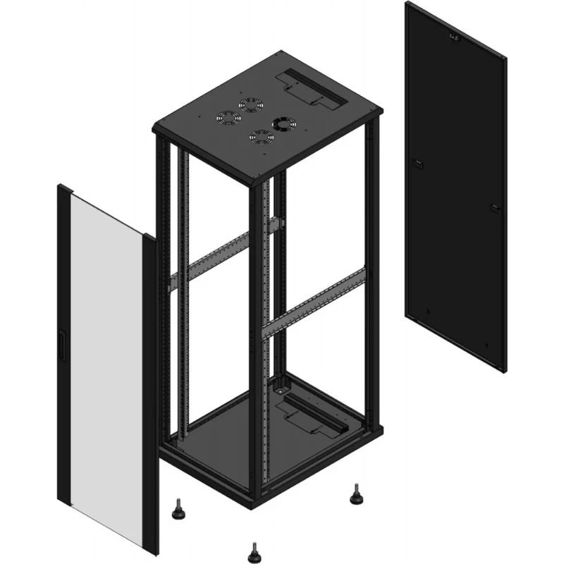 Gigamedia netwerkkast 19" 36HE 600x800mm Zwart GGM 703668PVSPAREX