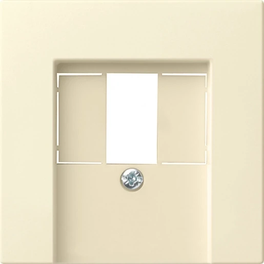 Gira System 55 afdekking usb TAE Basiselement met centrale afdekplaat Zonder label wit 027601