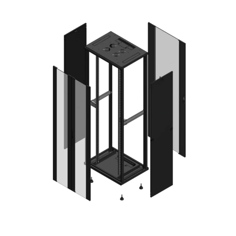 Gigamedia Vloer patchkast AV dubbel VER AR enkel VER 19" 47HE 800x600mm Zwart GGM 704786PVDPVS