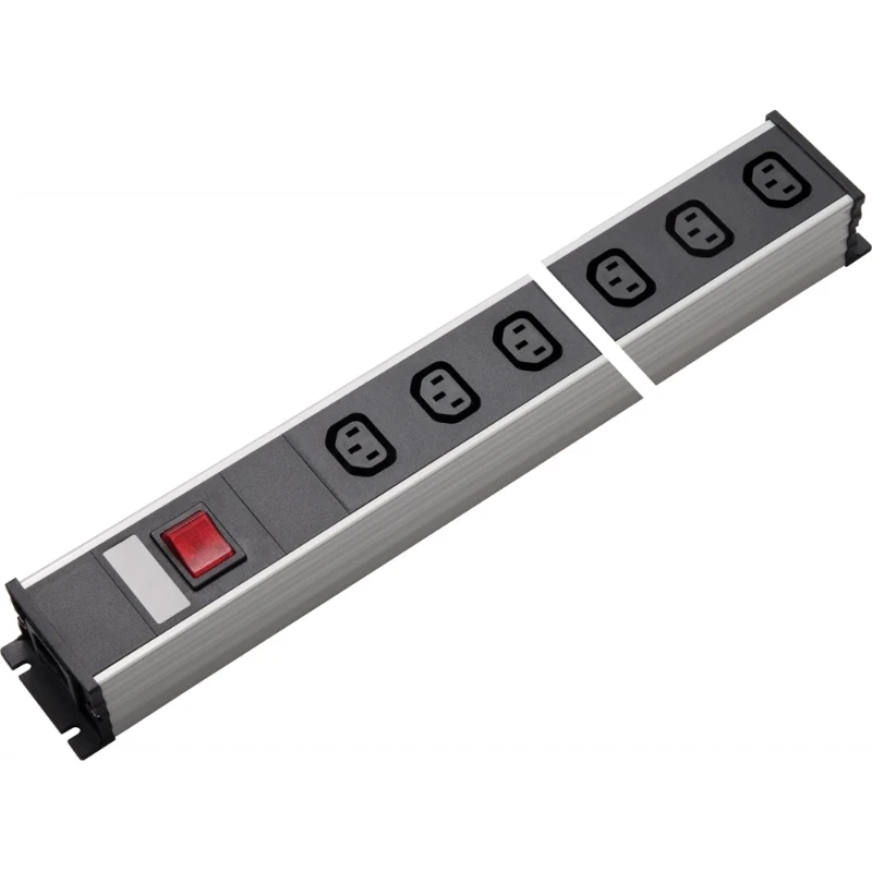 Martin Kaiser toestel contactdooscombinatie c13 grijs-zwart 10A IP20 1125/6L-SW