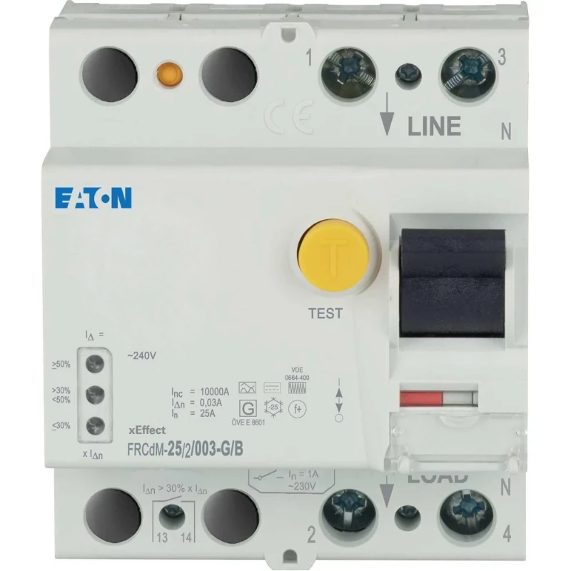 Eaton xEffect aardlekschakelaar digitaal 2p 25A 0.03A type B 300638