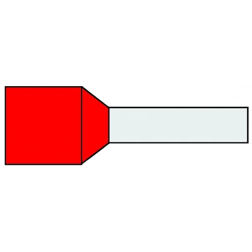 Klemko Adereindhuls 10mm² 12mm Geïsoleerd Rood