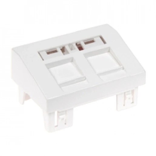 Legrand ID-1 Datakap 2x RJ45 frame rood Modular-Jack Zonder label wit 8190631