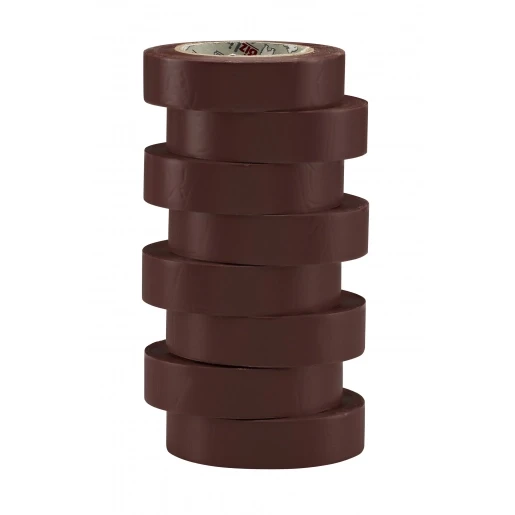 Bizline hoogwaardige vinyltape 15mmx10m bruin (1 rol)
