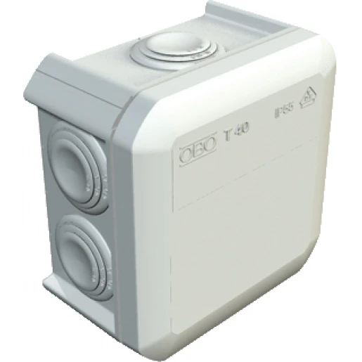 OBO Kabeldoos moeilijk ontvlambaar m25 4mm2 500v ip55 90x90x52 pp lich