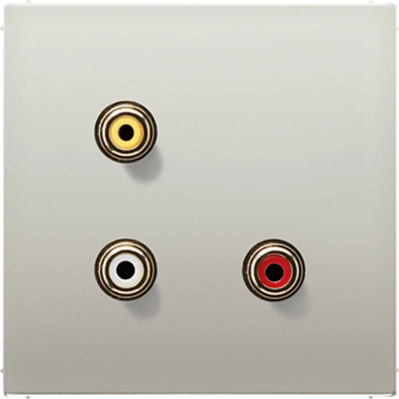 Jung LS range afdekking ledelstaal cinch audio/video MAES1031