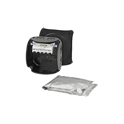 Hensel Kabeldoos IP66/68 BM1 0,75-2,5 mm² 5 polig met Gietmassa Zwart