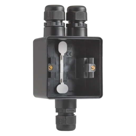 Niko New Hydro Opbouwdoos 3 ingangen 1-voudig zwart Horizontaal en verticaal 761-84162